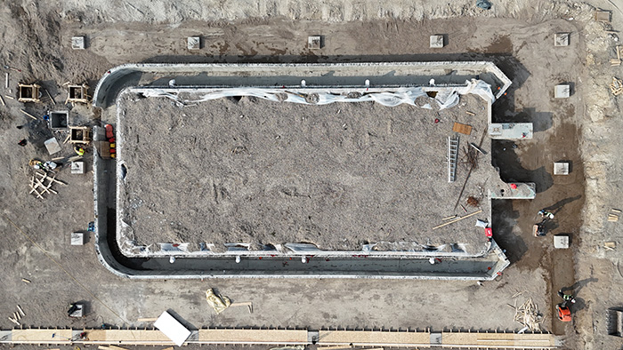 Construction on the refurbished Rocanville Pool.<br />
